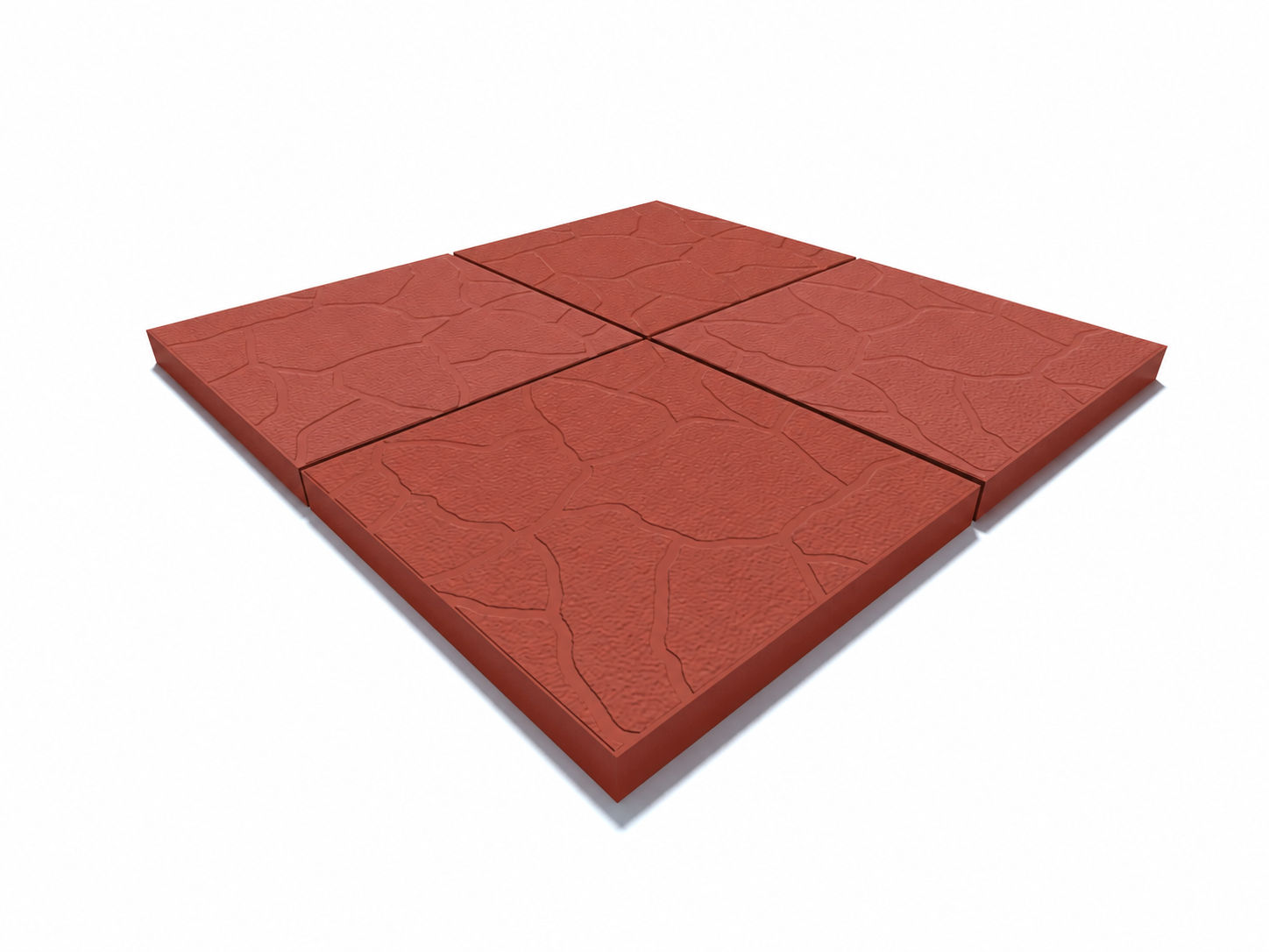 Тротуарная плитка Рельеф 30×30×3 см (вибролитая) — Красный