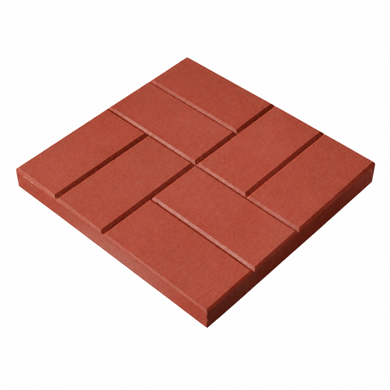 Тротуарная плитка Восемь кирпичей 40×40×5 см (вибролитая) — Красный