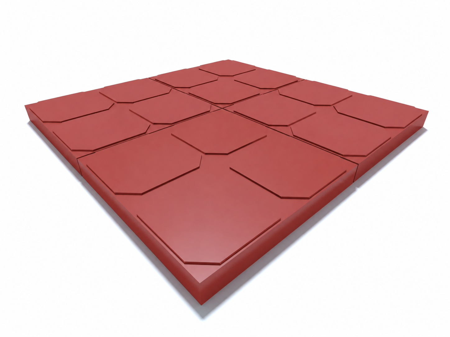 Тротуарная плитка Садовая 35×35×4,5 см (вибролитая) — Красный