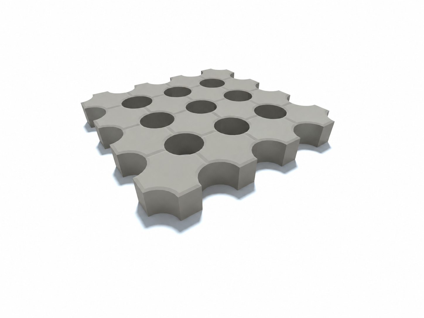 Газонная плитка 26,5×26,5×6 см (вибролитая)