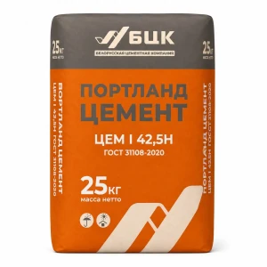 Цемент БЦК ЦЕМ I 42.5Н 25 кг ГОСТ 31108-2020